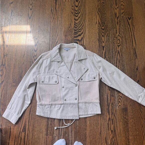 Women's Cream canvas jacket - Picture 1 of 5